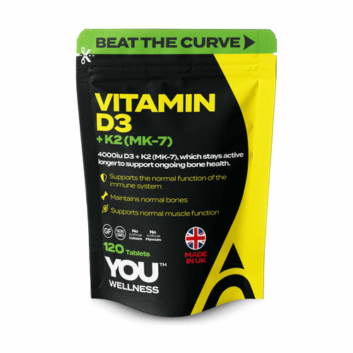 Vitamin D3 + K2 (MK-7) | 120 Vegan Tablets | UK Made