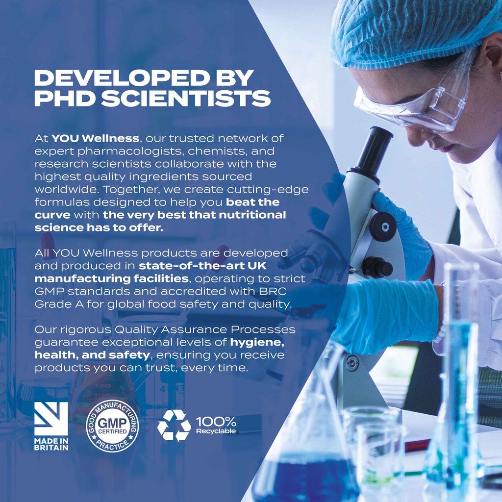 YOU WELLNESS™ Caffeine 200mg | 120 Vegan Tablets | UK Made