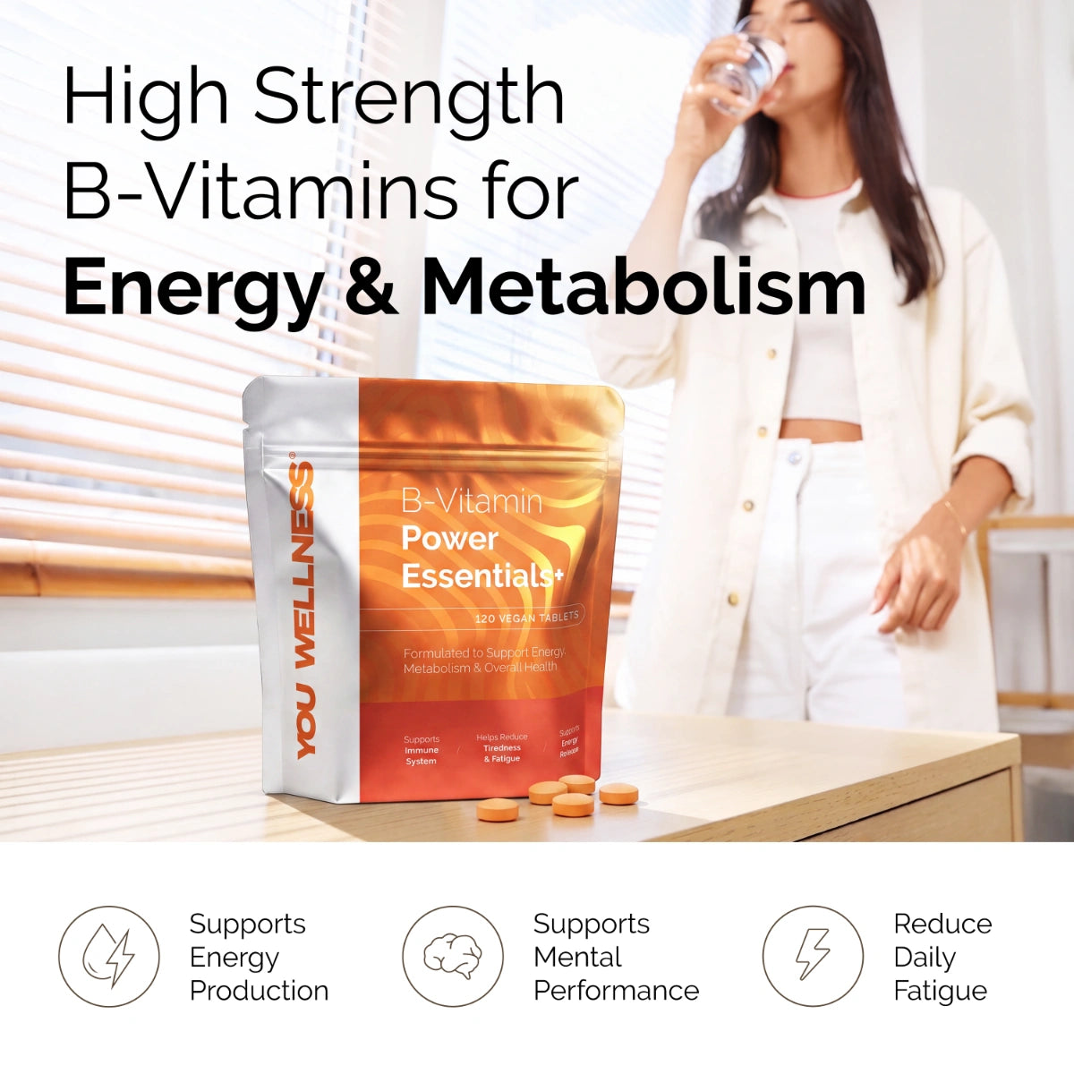 YOU Wellness® B‑Vitamin Power Essentials+