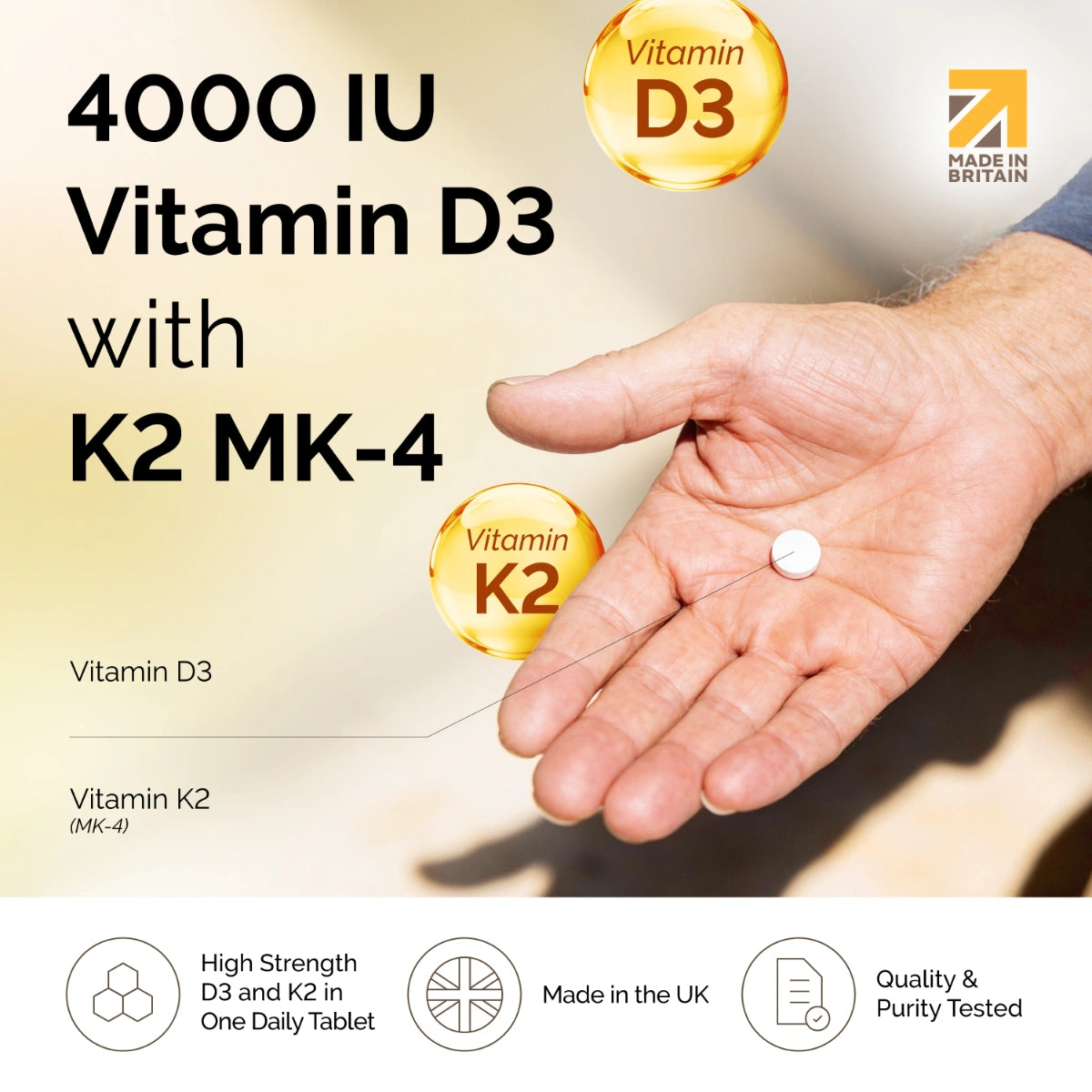 YOU Wellness® Vitamin D3 + K2 (MK‑4)
