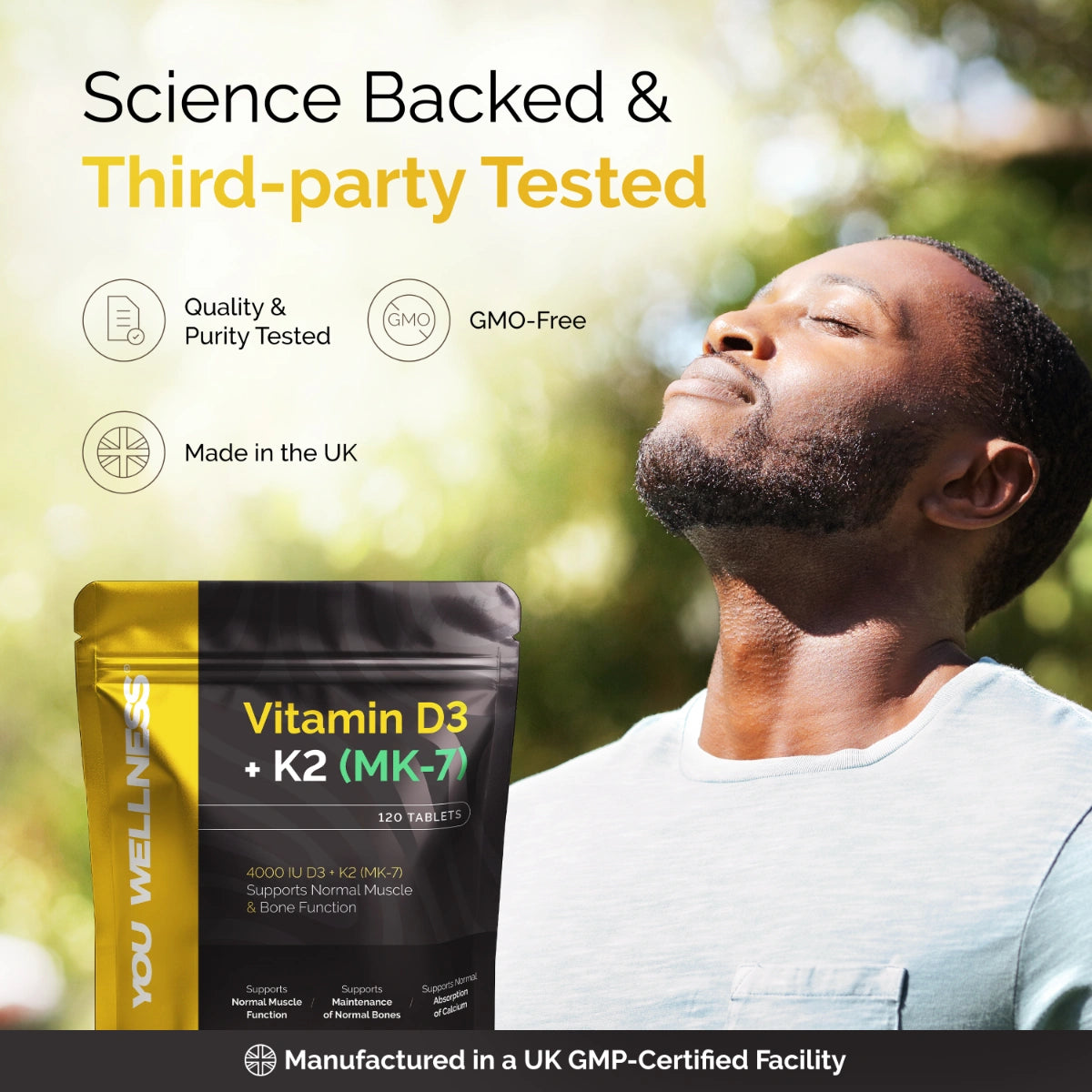 YOU Wellness® Vitamin D3 + K2 (MK‑7)